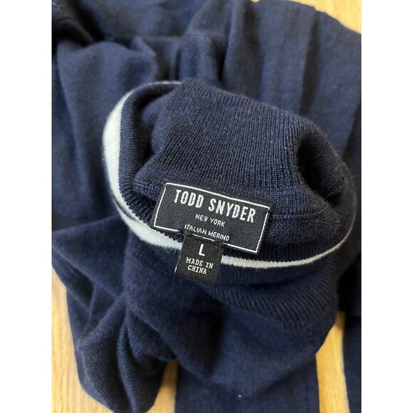 Vintage Todd Snyder 100% Merino Wool Turtleneck Sweater Size Large - Picture 5 of 6